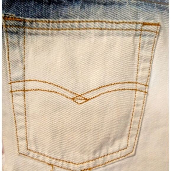 Signature 8 distressed Multi Color RIVET Jean Short Size Large - Picture 9 of 12